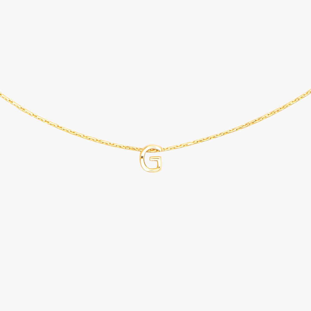 Snake Chain Alphabet Necklace 18