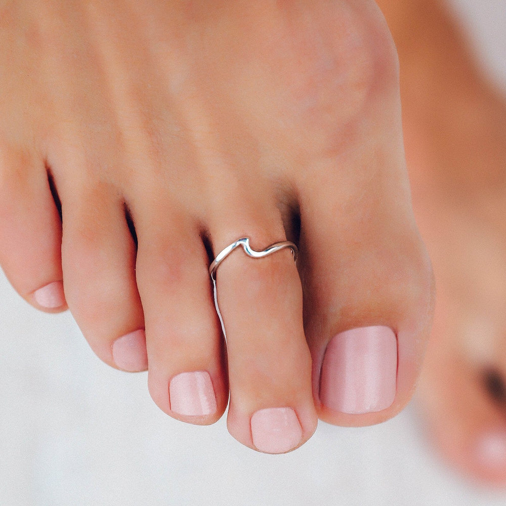 Silver Wave Toe Ring 4