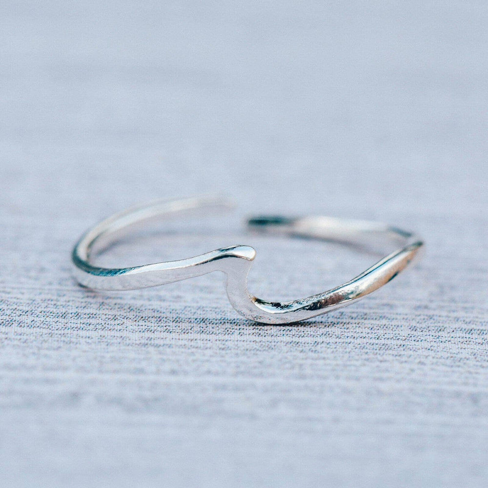 Silver Wave Toe Ring 3