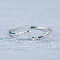 Silver Wave Toe Ring Gallery Thumbnail