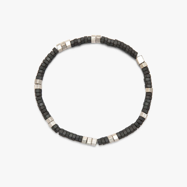 Men's Faceted Pyrite Stretch Bracelet