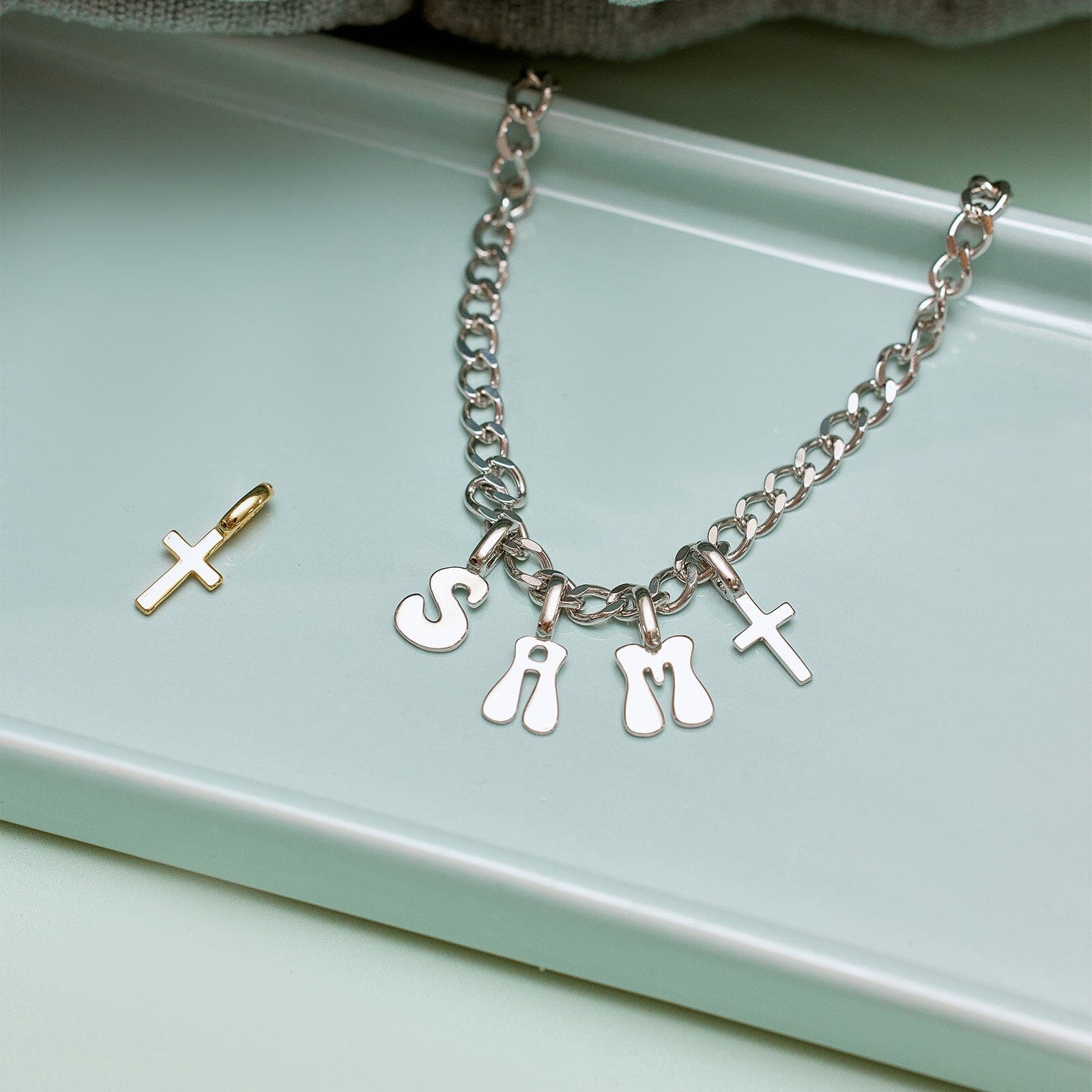 Simple Silver Cross Bracelet – Love Stylize