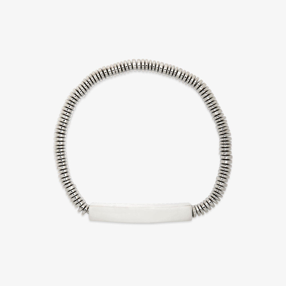 Engravable Disc Bead Stretch Bracelet 2