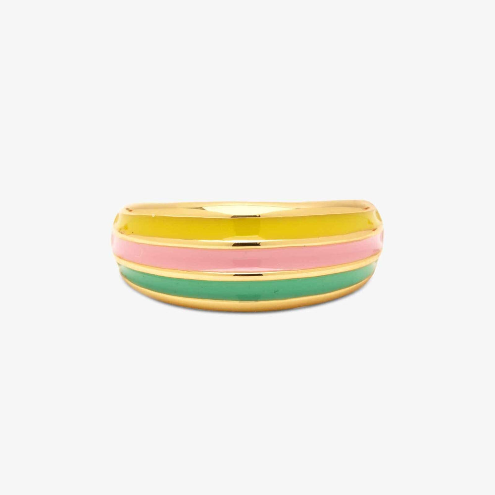 Sunset Striped Dome Ring 1