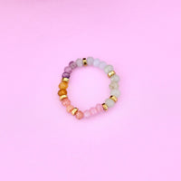 Ombre Rainbow Bead Stretch Ring Gallery Thumbnail