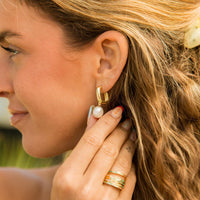 Pearl Hoop Earrings Gallery Thumbnail