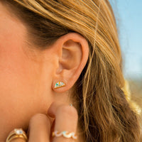 Sunset Striped Stud Earrings Gallery Thumbnail