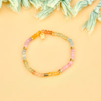 Ombre Rainbow Bead Stretch Bracelet Gallery Thumbnail
