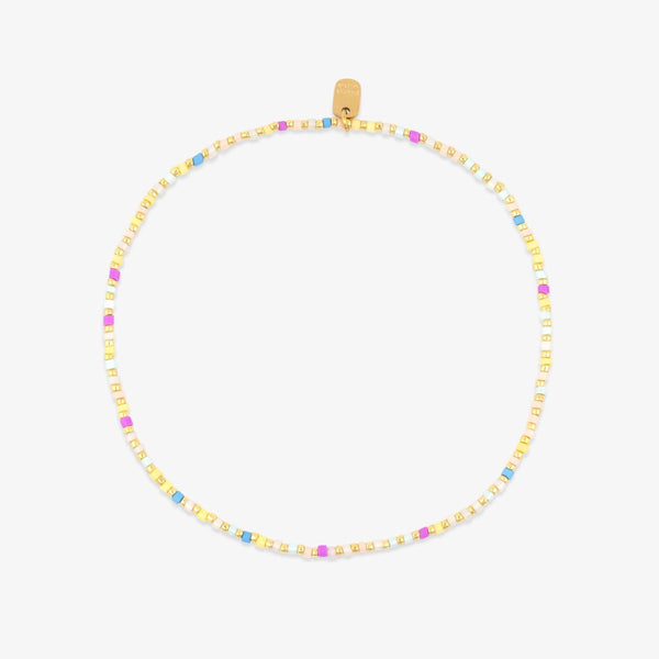 Mixed Seed Bead Stretch Anklet