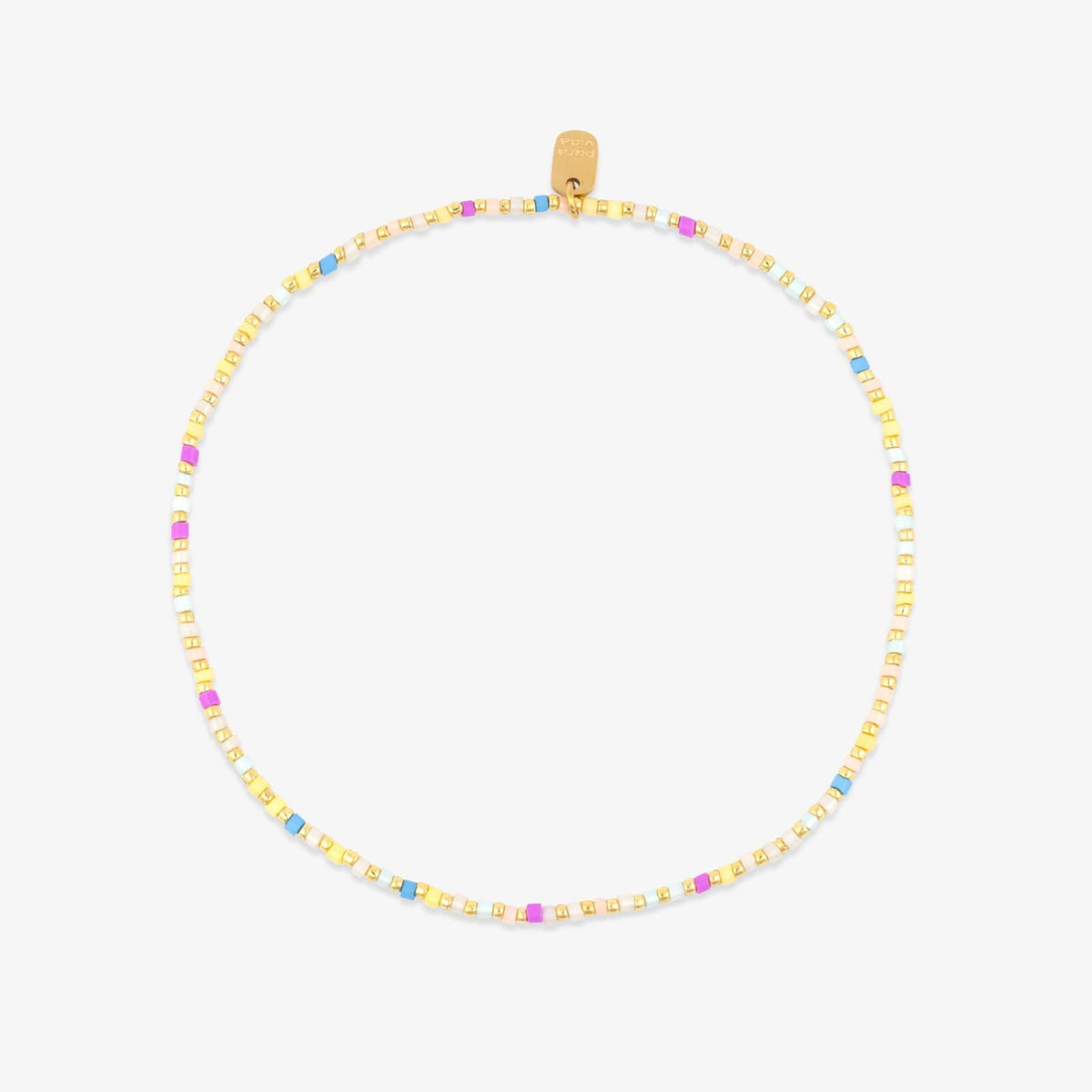 Mixed Seed Bead Stretch Anklet