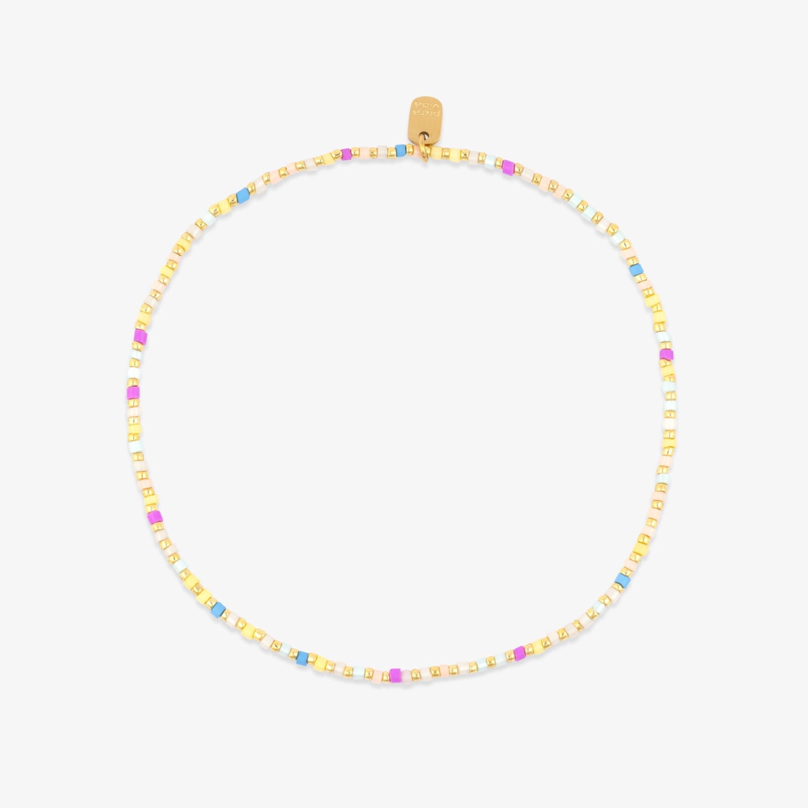 Mixed Seed Bead Stretch Anklet