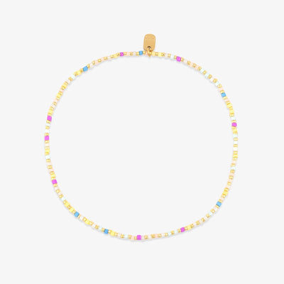 Mixed Seed Bead Stretch Anklet