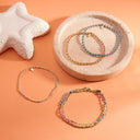 Mixed Seed Bead Stretch Anklet