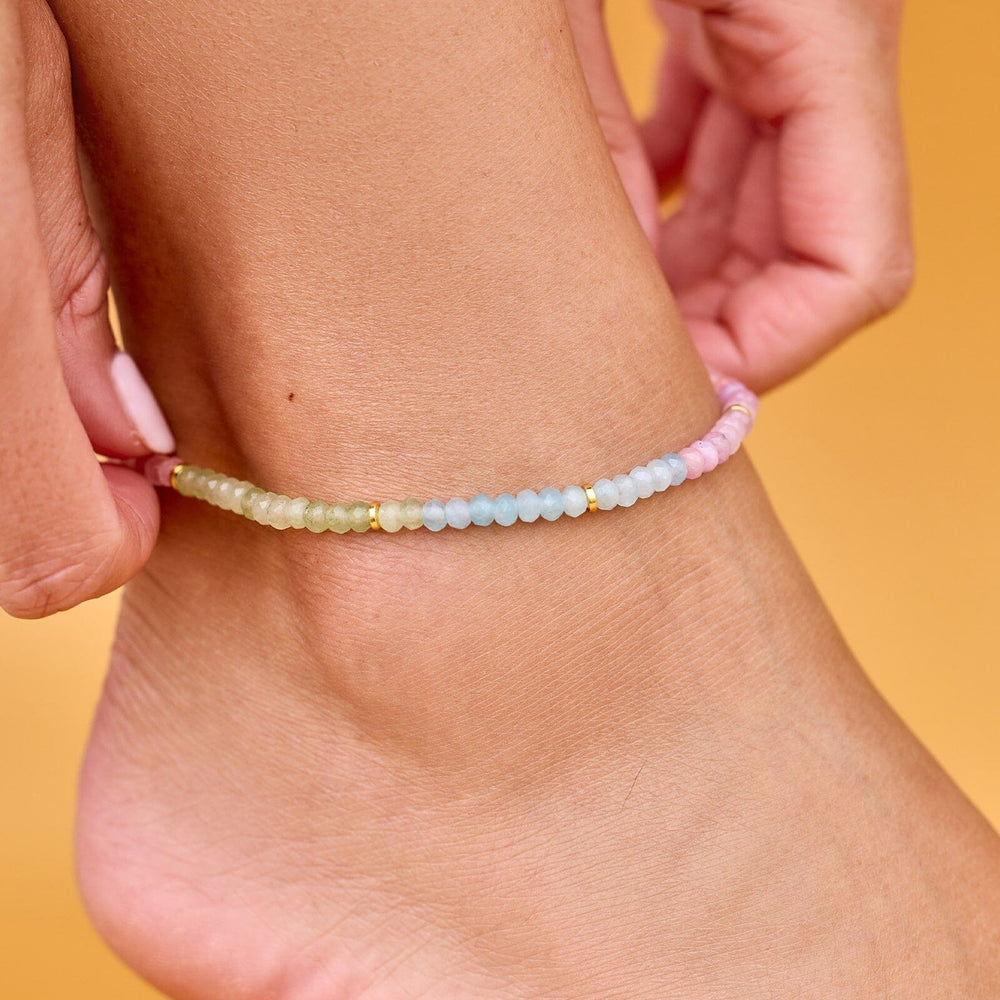 Ombre Rainbow Stretch Anklet 6