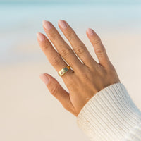 Wide Ribbed Heart Ring Gallery Thumbnail
