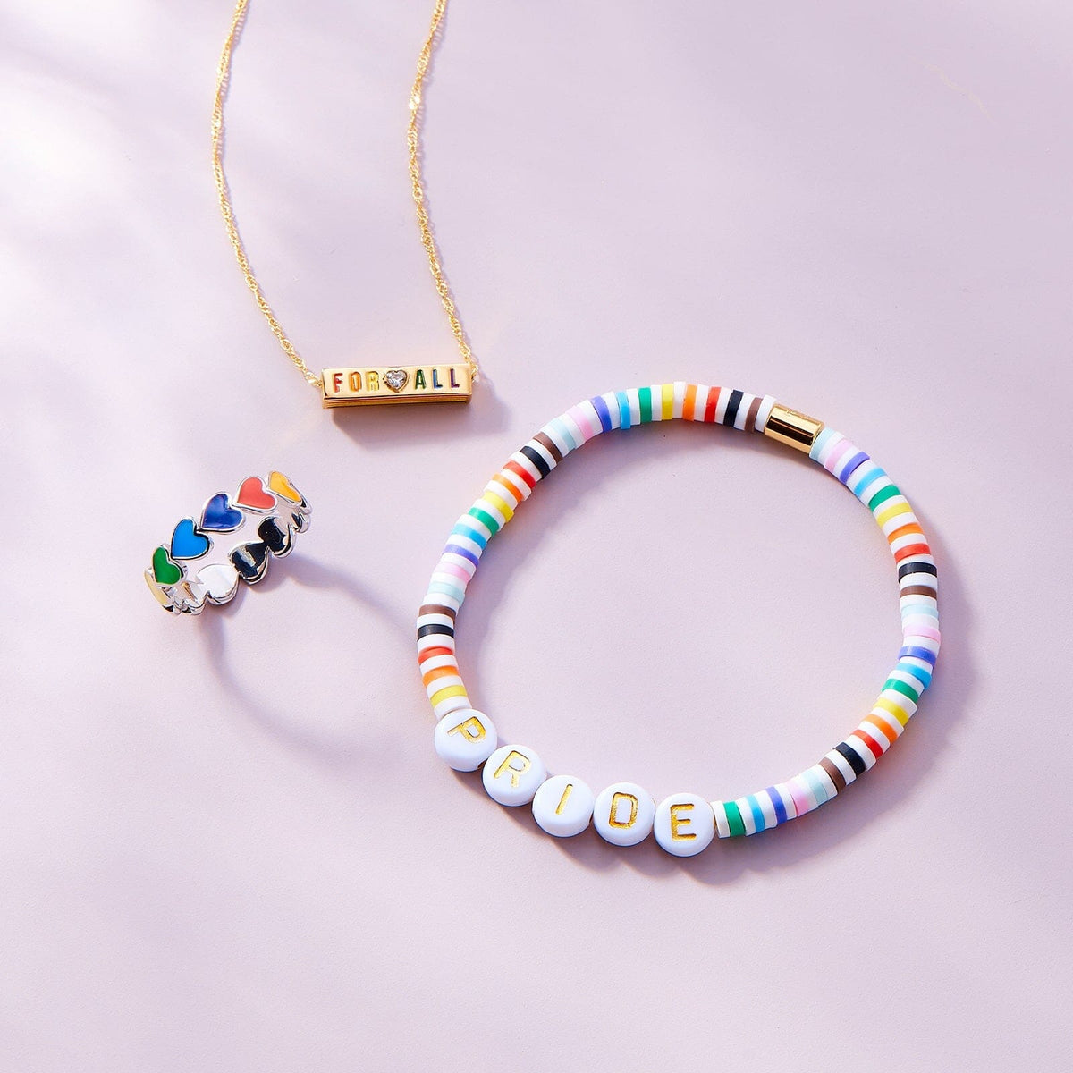 Pride Letter Bead Stretch Bracelet