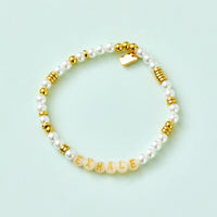 Mental Health Awareness Exhale Bead Stretch Bracelet Gallery Thumbnail