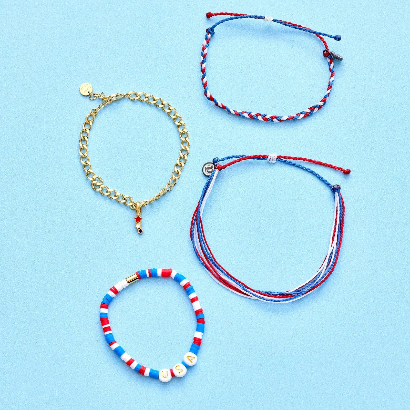 USA Disc Stretch Bracelet