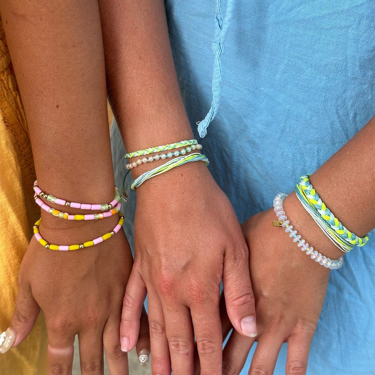 Sarita Mixed Seed Bead Stretch Bracelet Set of 3