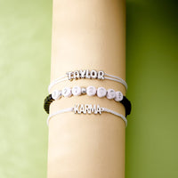 Silver Hematite Bead Stretch Bracelet Gallery Thumbnail