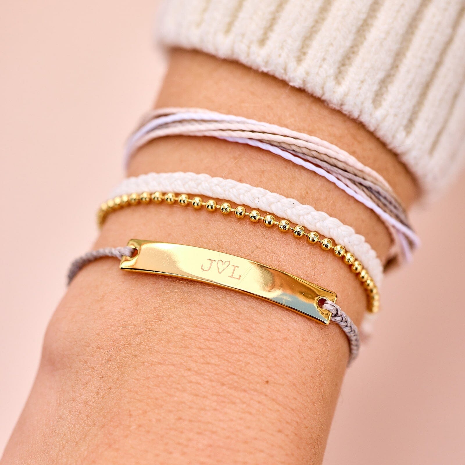 Engraved Gold And Silver Friendship Bracelets Top Personalized