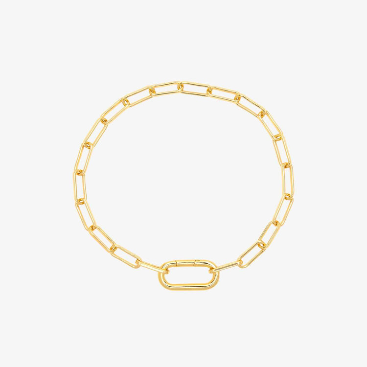 Harper Oval Charm Chain Bracelet