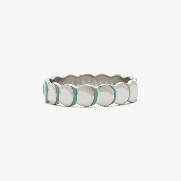 Scallop Enamel Ring Band