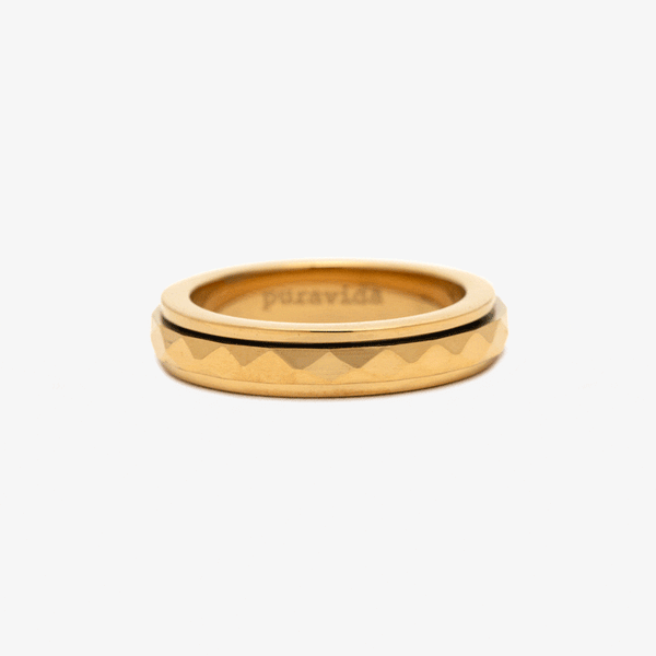 Pura Vida Bracelets Diamond Cut Fidget Ring