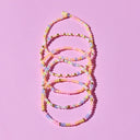 Frosted Bead Stretch Bracelet Set of 5
