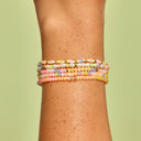 Frosted Bead Stretch Bracelet Set of 5