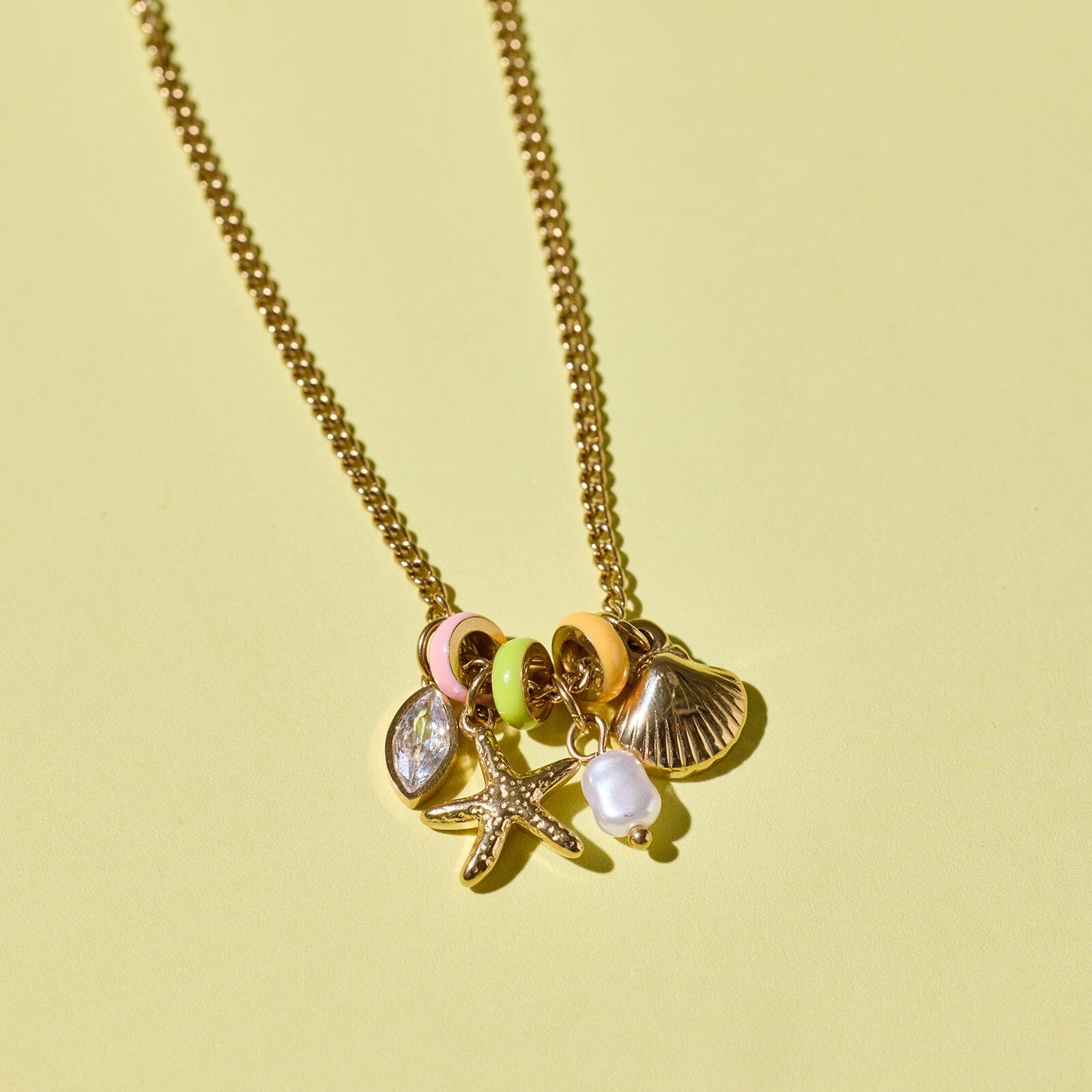 ○VVV○ Peace Pendant Bead Necklace 21FWNK013MX Palm Beach