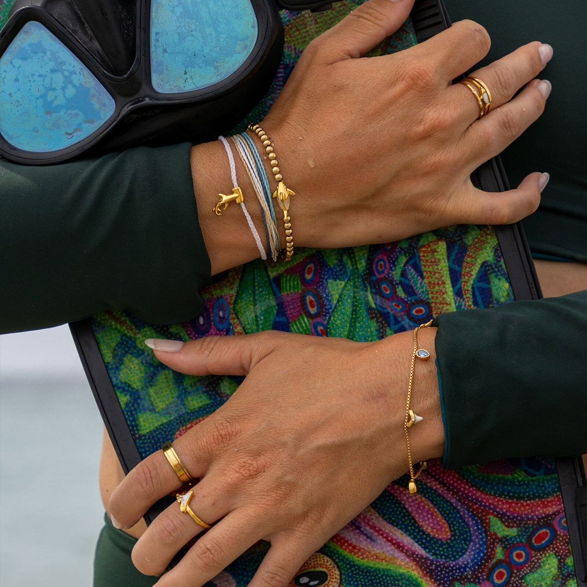 Hanging Hammerhead Charm Bracelet