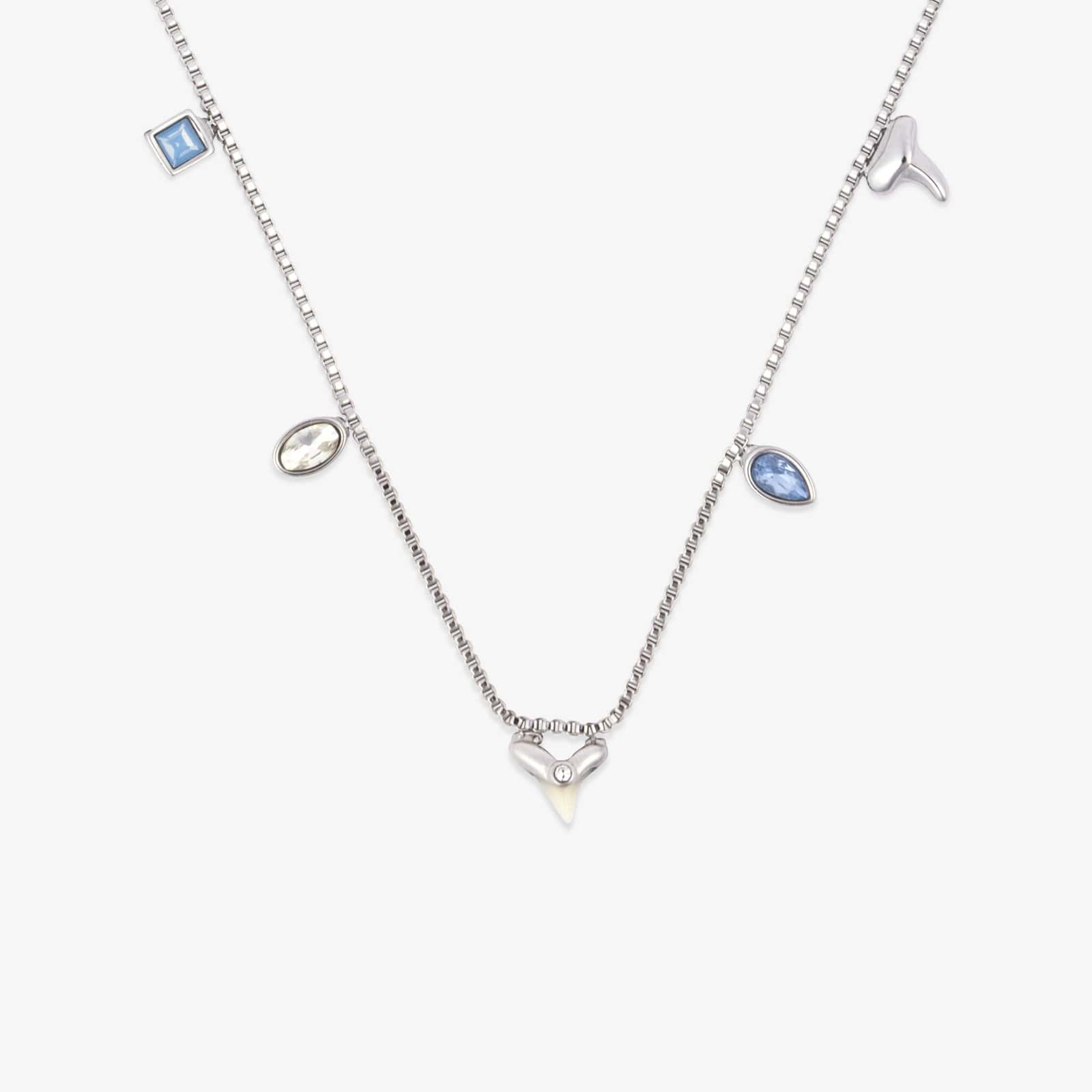 Shark Tooth Multi Charm Necklace