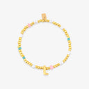 Initial Pearl & Seed Bead Stretch Bracelet