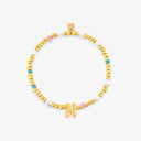 Initial Pearl & Seed Bead Stretch Bracelet