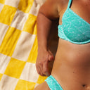 Yellow & White Checkerboard Towel