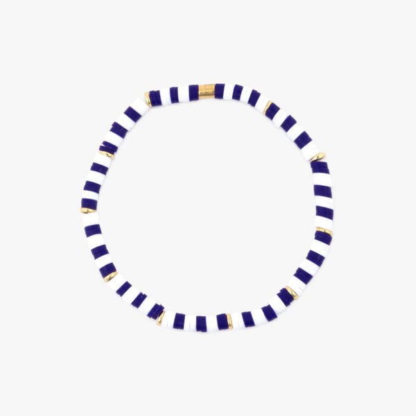 Purple & White Stretch Bracelet