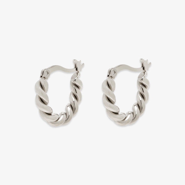 Twisted Dome Hoop Earrings