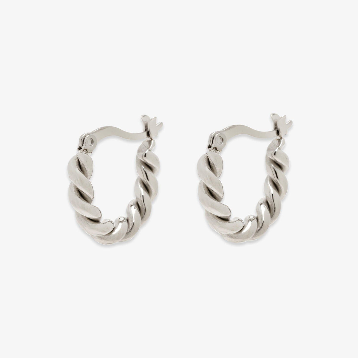 Twisted Dome Hoop Earrings