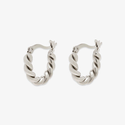 Twisted Dome Hoop Earrings