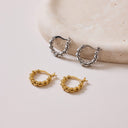 Twisted Dome Hoop Earrings
