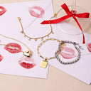 Puffy Heart Bead Pendant Necklace