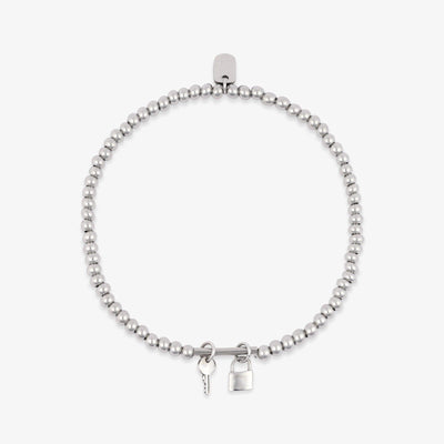 Lock and Key Stretch Bracelet