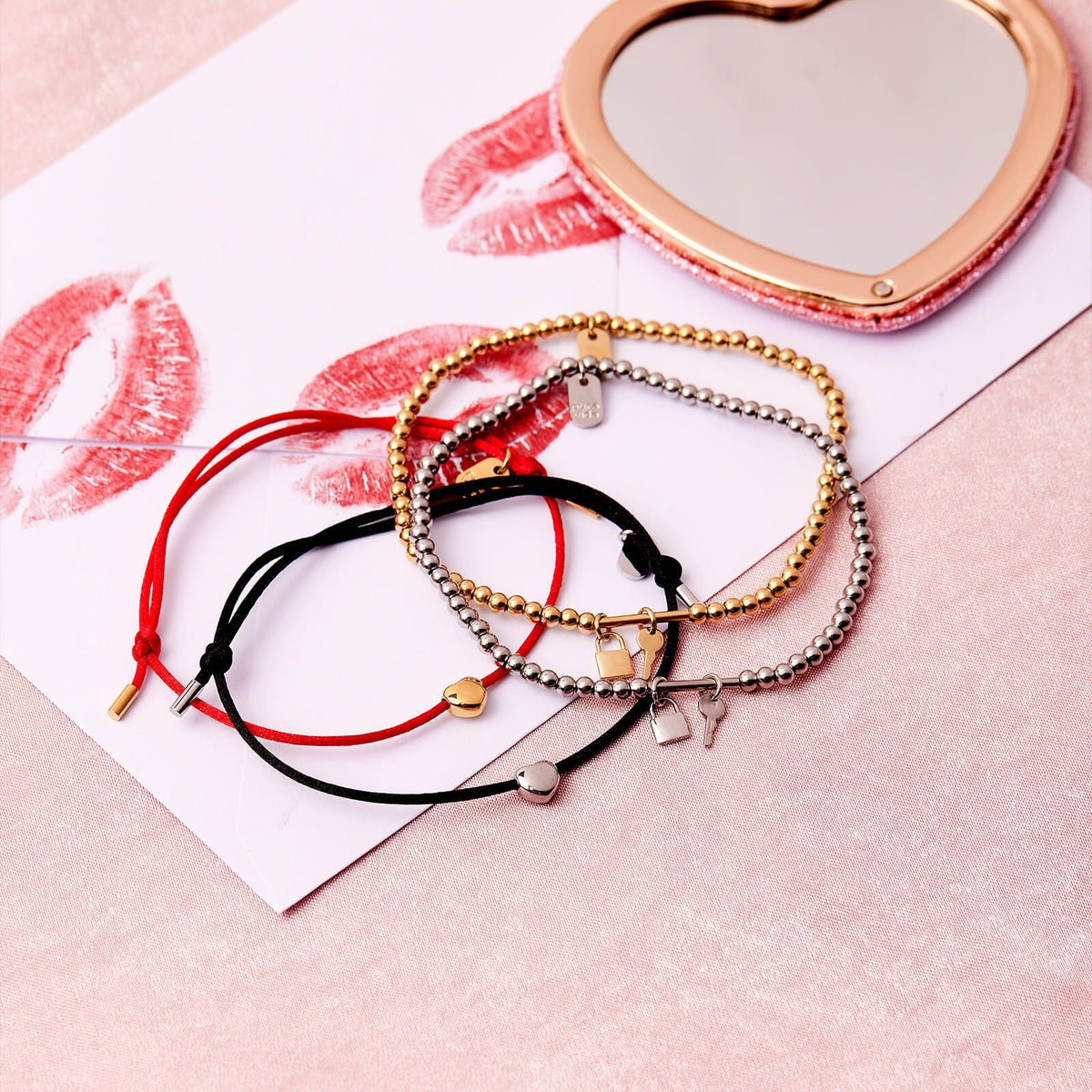 Lock and Key Stretch Bracelet