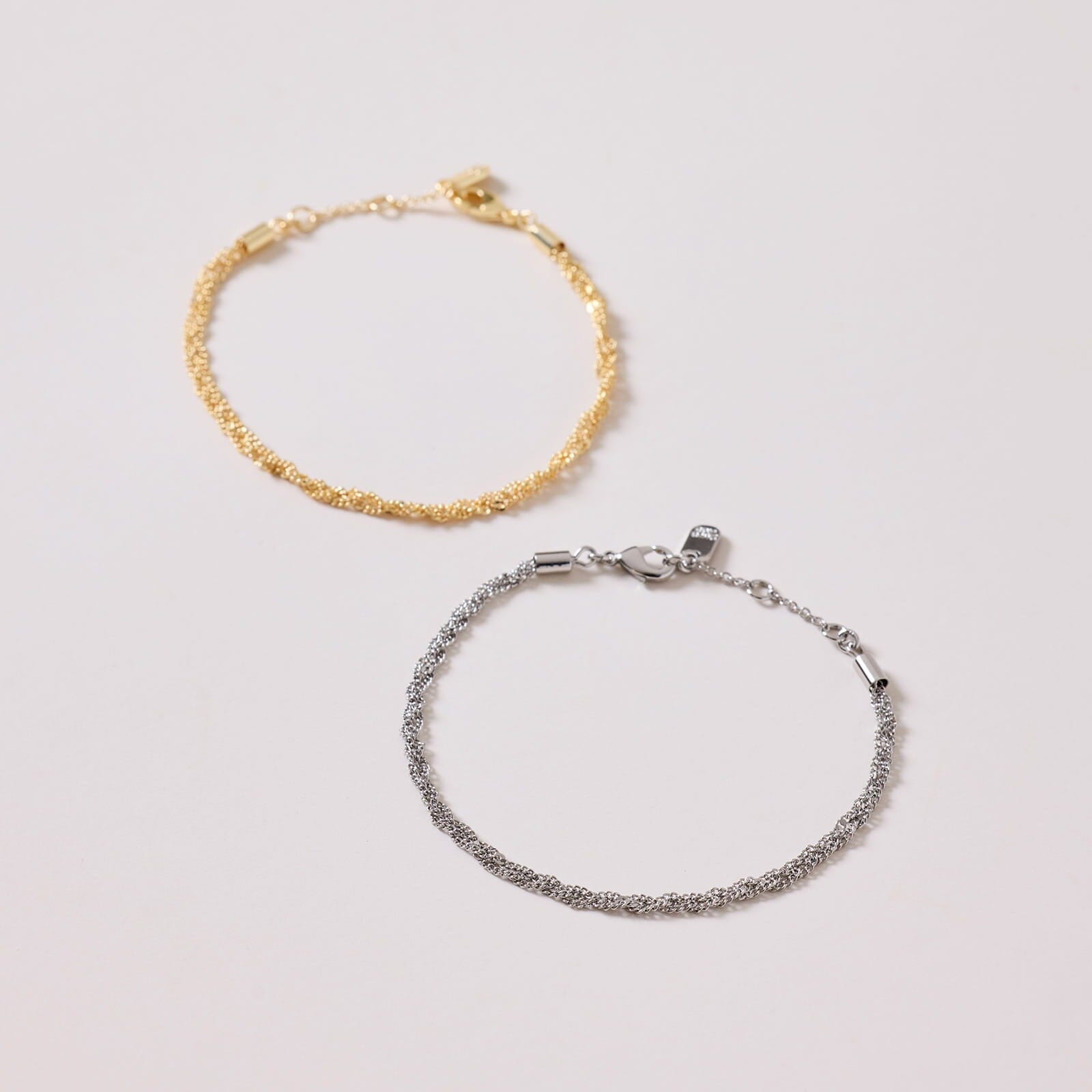 Layered Twisted Rope Chain Bracelet