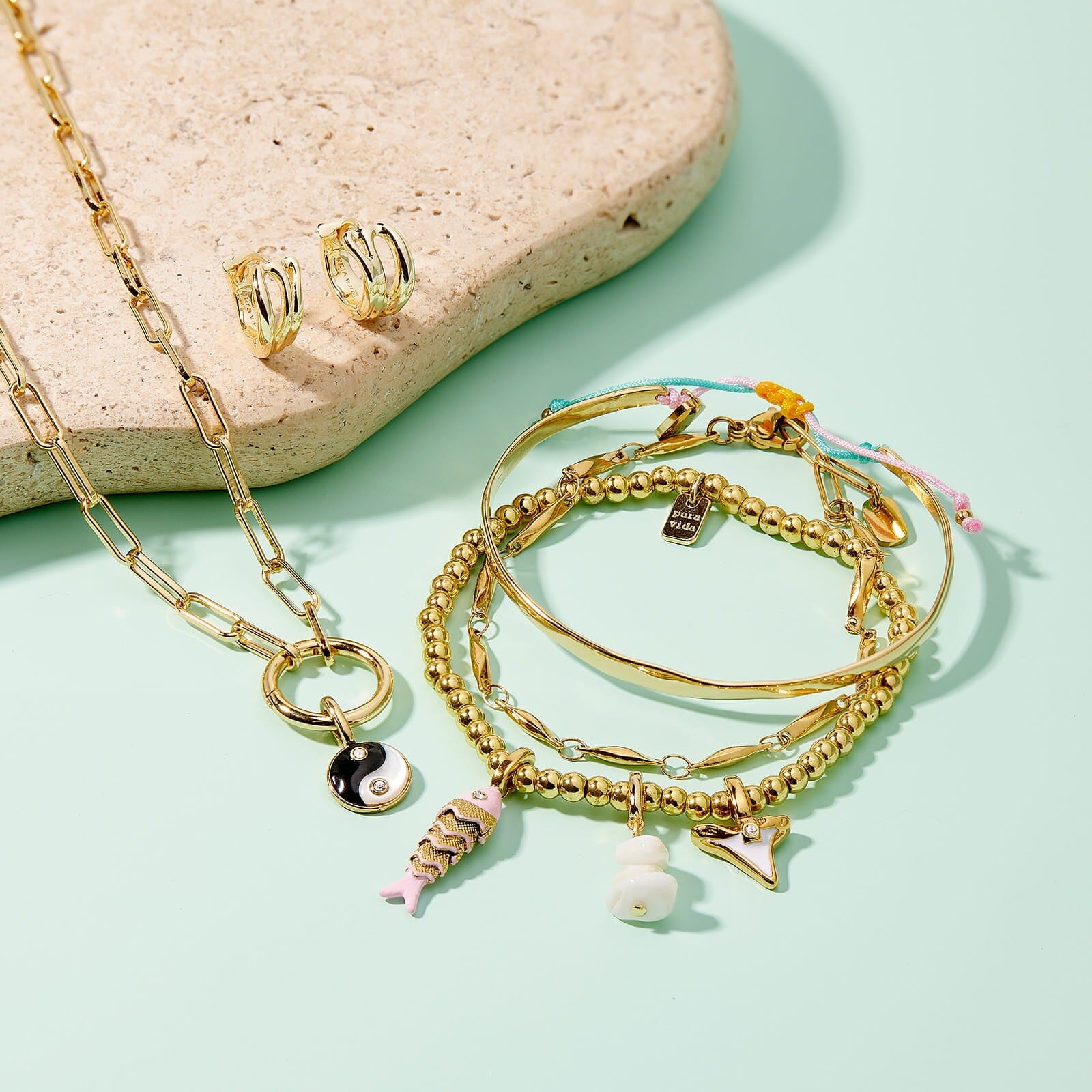 Faceted Bar Chain Bracelet