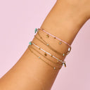String and Chain Layered Bracelet