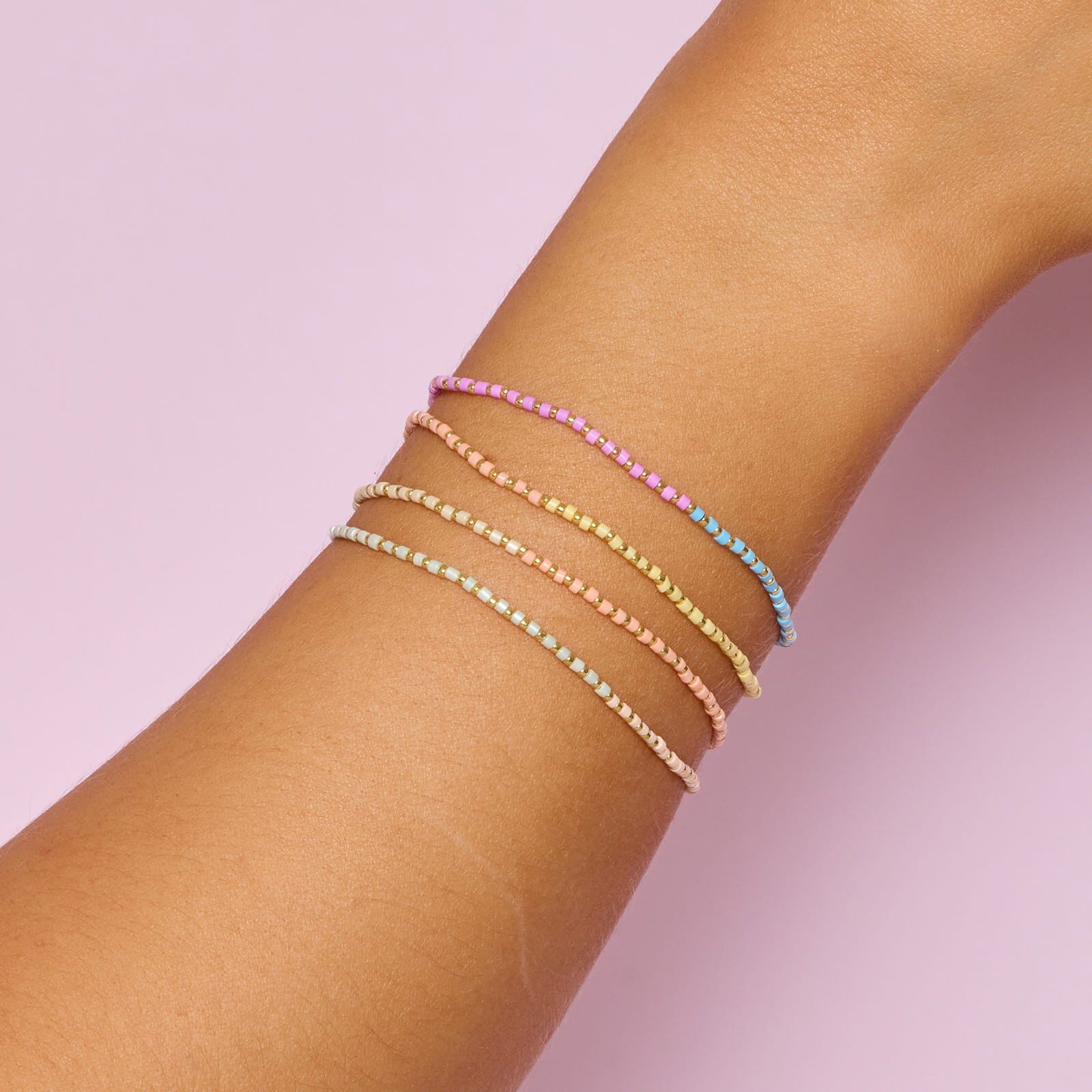 Mixed Seed Bead Stretch Bracelet Pack