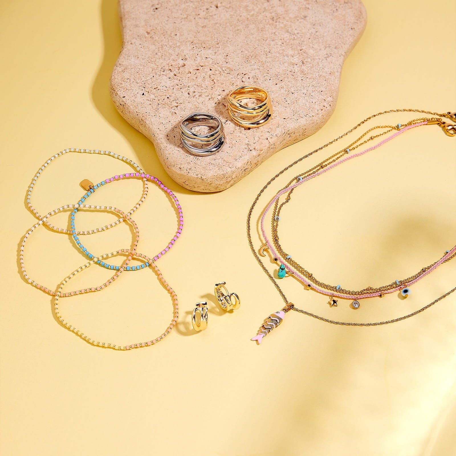 Mixed Seed Bead Stretch Bracelet Pack