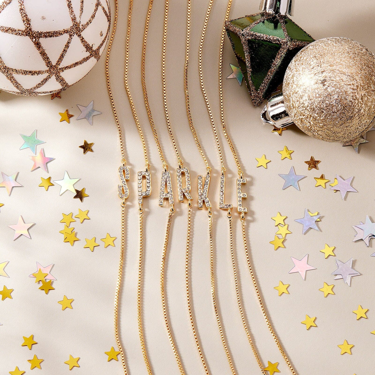 Pavé Initial Chain Bracelet